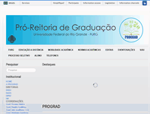 Tablet Screenshot of prograd.furg.br